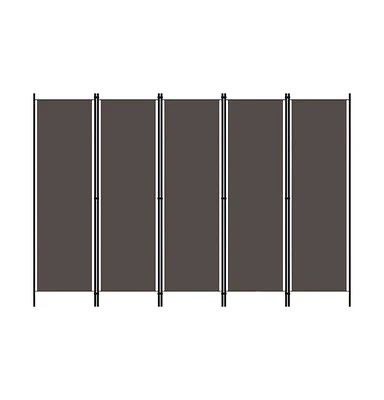 vidaXL 5-Panel Room Divider Anthracite 98.4"x70.9"