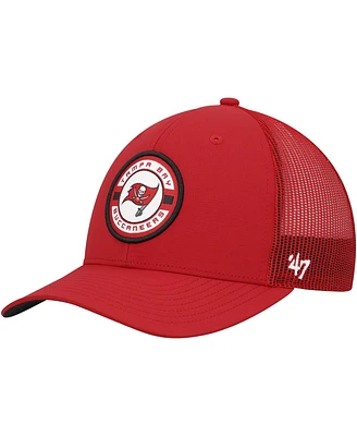 Men's '47 Brand Red Tampa Bay Buccaneers Berm Trucker Adjustable Hat