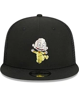 Men's New Era Black Rugrats Dil Trucker 9FIFTY Snapback Hat