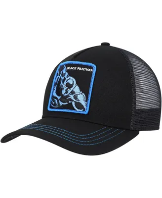 Men's Black Black Panther Retro A-Frame Snapback Hat
