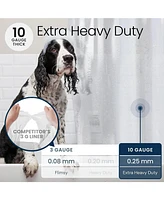 LiBa 72” W x H 10G Peva Shower Curtain Bathroom