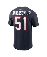 Men's Nike Will Anderson Jr. Navy Houston Texans 2023 Nfl Draft First Round Pick Player Name and Number T-shirt