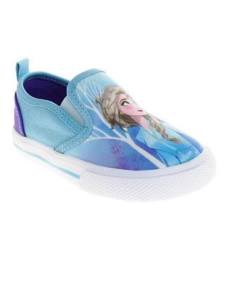 Disney Toddler Girls Frozen Slip On Canvas Sneakers