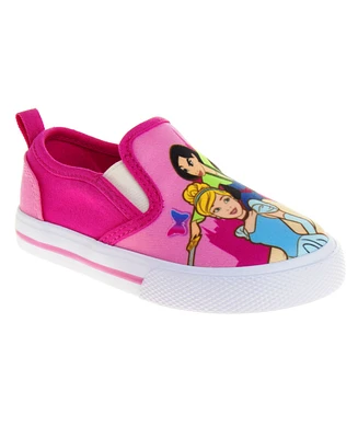 Disney Toddler Girls Princess Slip On Canvas Sneakers