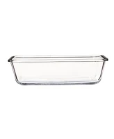 Anchor Hocking Glass 6 Cup Rectangle Food Storage with Truelock Locking Lid, 2 Piece Set