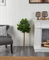 Nearly Natural 42" Artificial Fiddle Leaf Tree No Pot