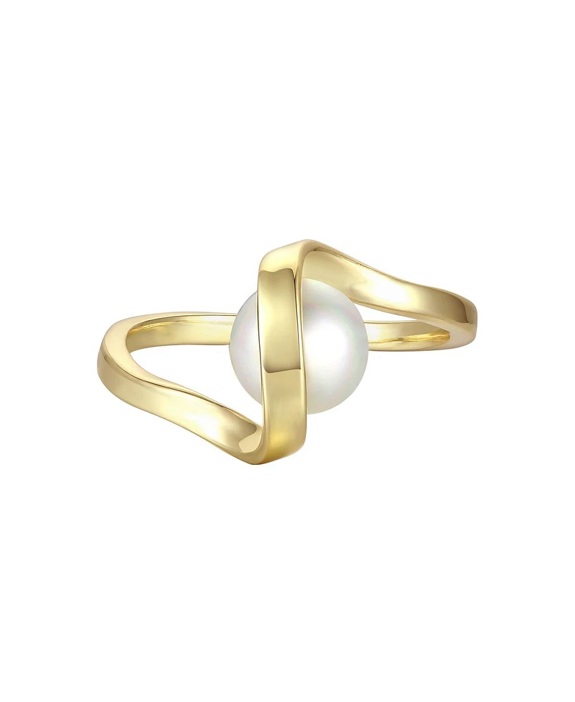 Sterling Silver with Cubic Zirconia Double Weave Band Ring