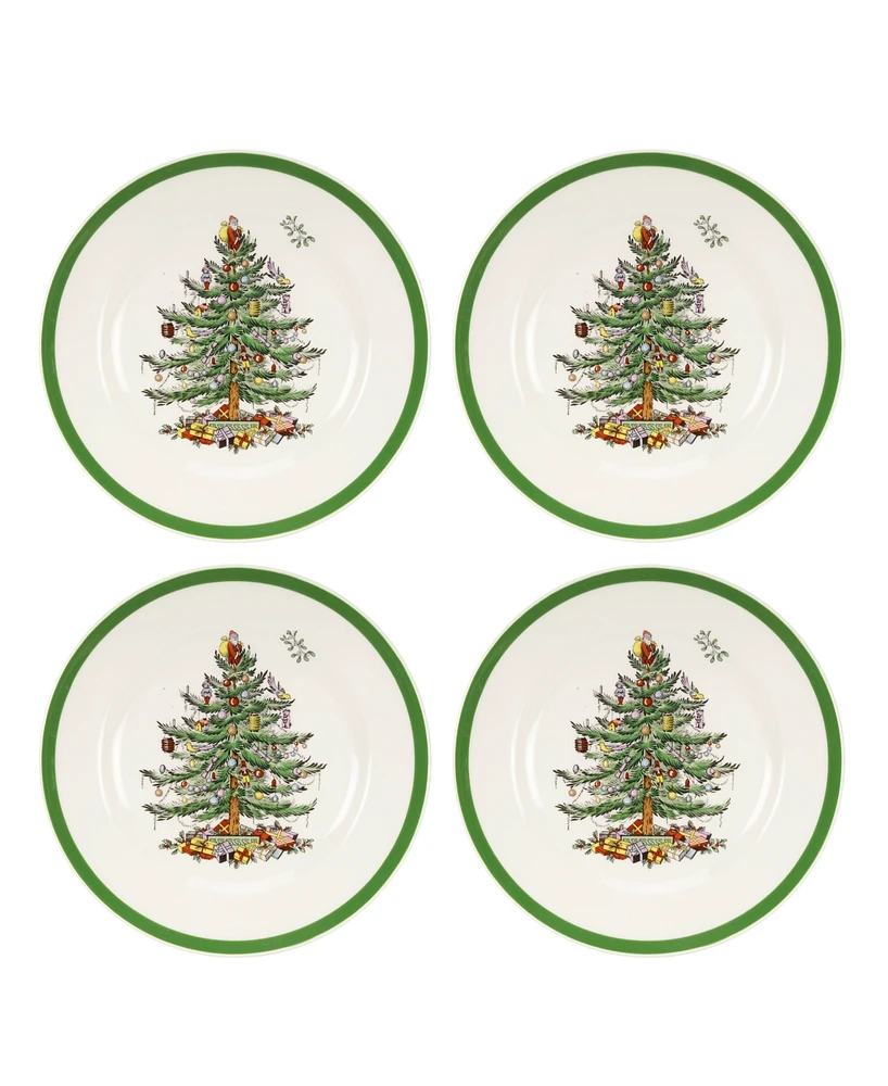 Spode Christmas Tree Salad Plate, Set of 4