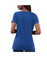 Women's G-iii 4Her by Carl Banks Royal Distressed Chase Elliott Snap V-Neck T-shirt