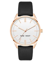 Nine West Women's Quartz Faux Leather Band Watch