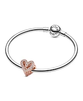 Pandora Cubic Zirconia Sparkling Freehand Heart Charm