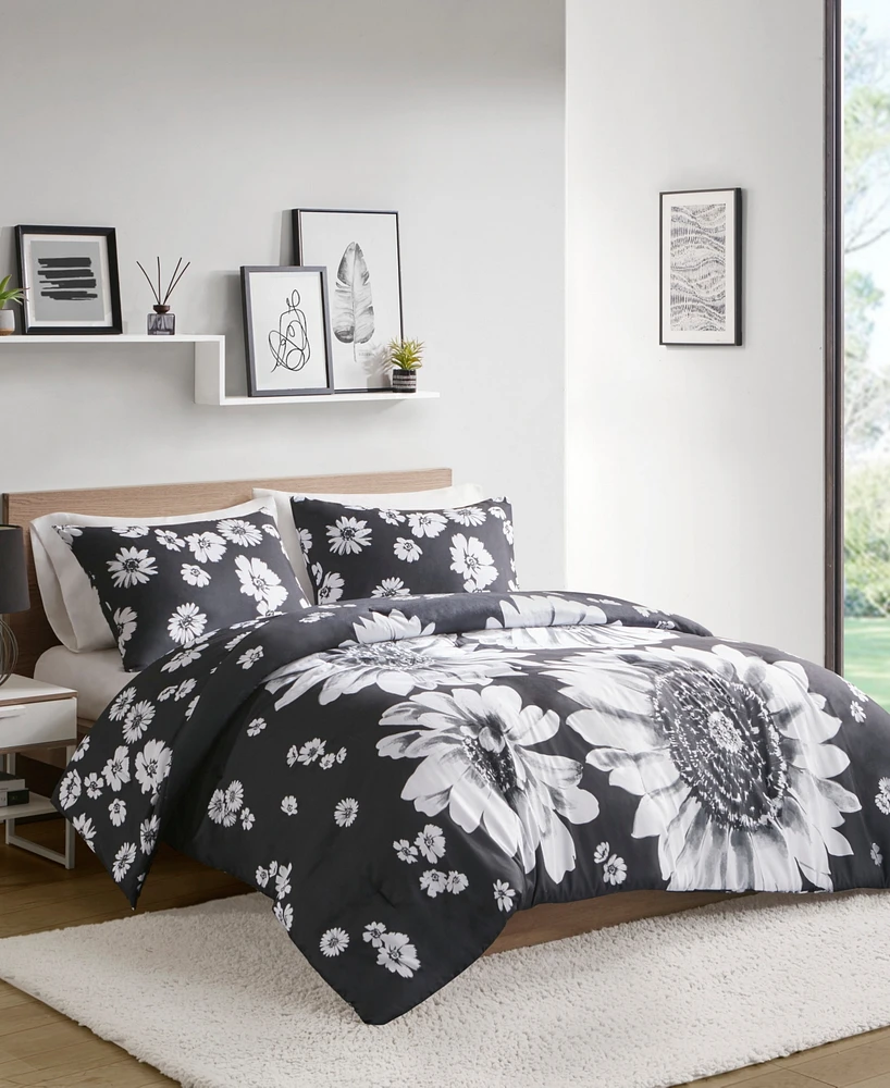 Intelligent Design Maude Floral Reversible 3 Piece Comforter Set, Full/Queen