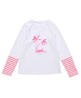 Toddler, Child Girls Palm Island Sustainable Ls Rash Top