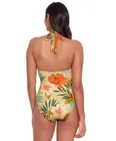 Lauren Ralph Women's Printed Halter-Neck Swimsuit