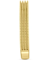 Raised Textured Multirow Stackable Band 14k Gold