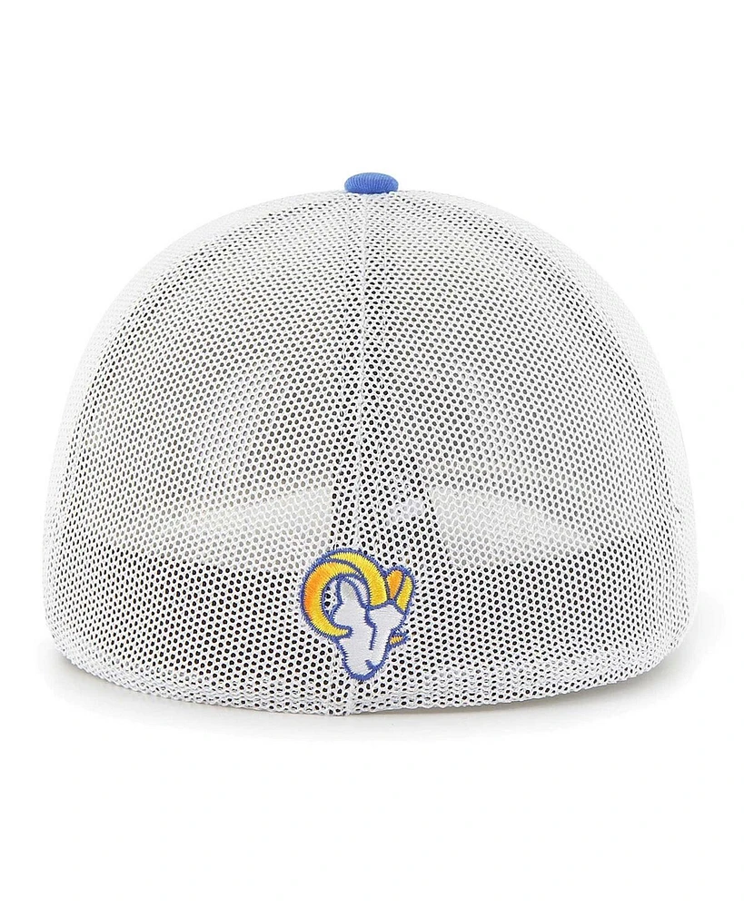 Men's '47 Brand Blue Los Angeles Rams Leather Head Flex Hat