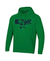 Men's Under Armour Green Notre Dame Fighting Irish All Fight Raglan Pullover Hoodie