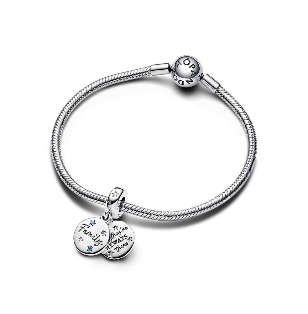 Pandora Cubic Zirconia Family Love Double Dangle Charm