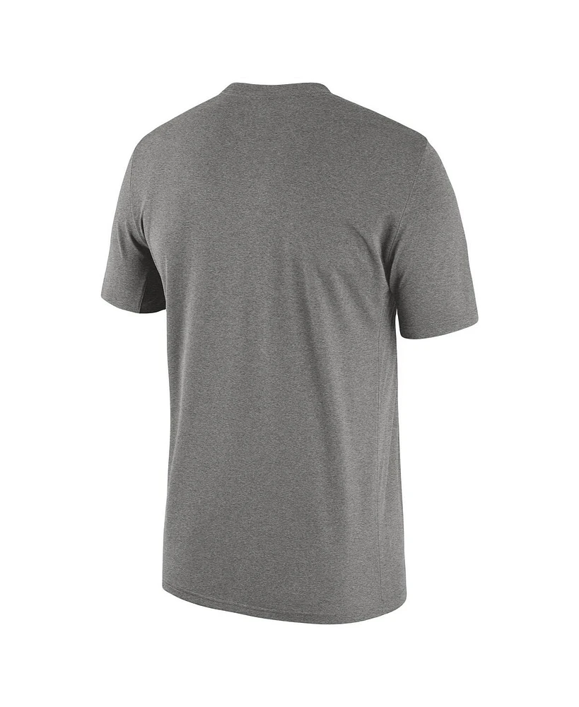 Men's Nike Heather Gray Duke Blue Devils Campus Letterman Tri-Blend T-shirt