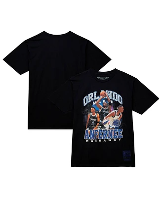 Men's Mitchell & Ness Penny Hardaway Black Orlando Magic Hardwood Classics Bling Concert Player T-shirt