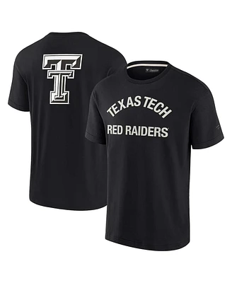 Men's and Women's Fanatics Signature Black Texas Tech Red Raiders Super Soft Short Sleeve T-shirt