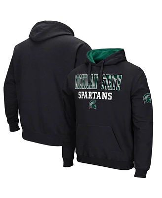 Men's Colosseum Black Michigan State Spartans Sunrise Pullover Hoodie