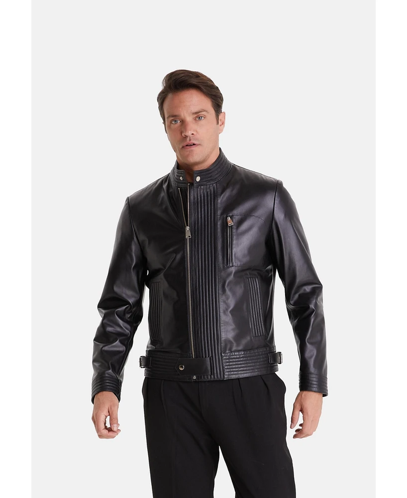 Furniq Uk Men's Fashion Jacket, Nappa Black