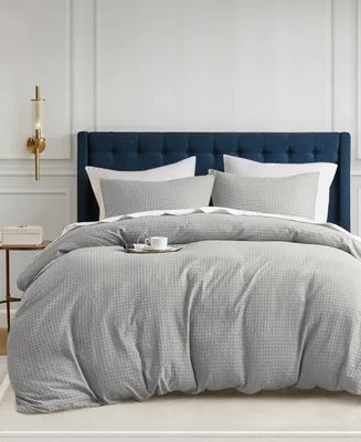 510 Design Mina Waffle Textured 3-Pc. Duvet Cover Set, Full/Queen