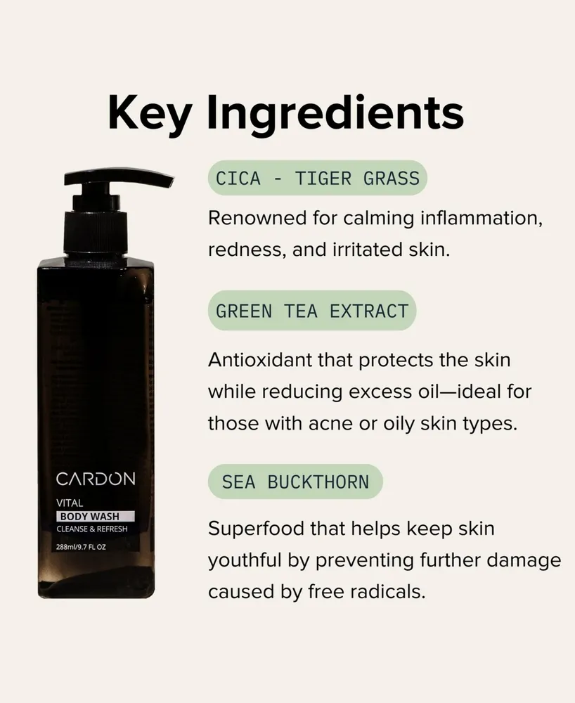 Cardon Vital Body Wash, 9.7 oz.