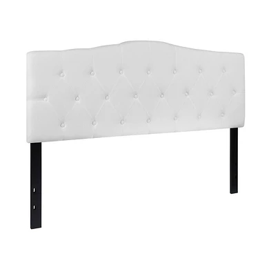 Arched Queen Button Tufted Upholstered Headboard