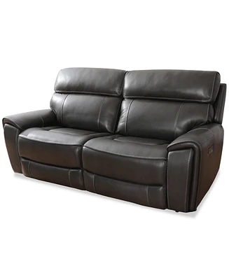 Closeout! Hutchenson 83" 2 Pc. Zero Gravity Leather Sofa with 2 Power Recliners, Created for Macy's