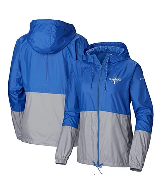 Women's Columbia Royal Texas Rangers 2023 World Series Champions Flash Forward Full-Zip Windbreaker Jacket