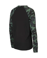 Big Boys Colosseum Black, Camo Kentucky Wildcats Oht Military-Inspired Appreciation Raglan Long Sleeve T-shirt