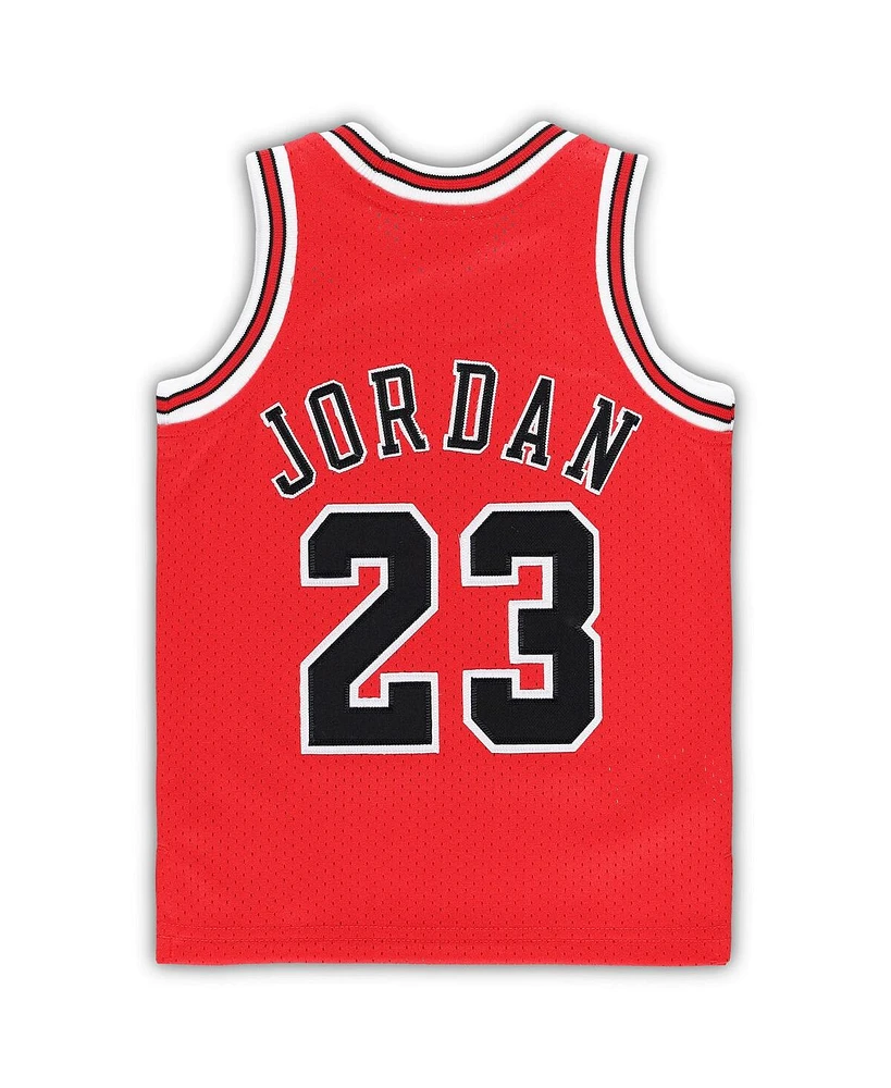 Infant Boys and Girls Mitchell & Ness Michael Jordan Red Chicago Bulls 1985/86 Hardwood Classics Authentic Jersey