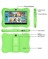 Contixo 7" Android Kids Tablet 32GB, Includes 50+ Disney Storybooks & Stickers, Protective Case with Kickstand, (2024 Model)