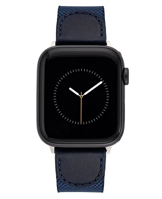 Vince Camuto Men's Navy Premium Nylon Band Compatible with 42mm, 44mm, 45mm, Ultra, Ultra2 Apple Watch