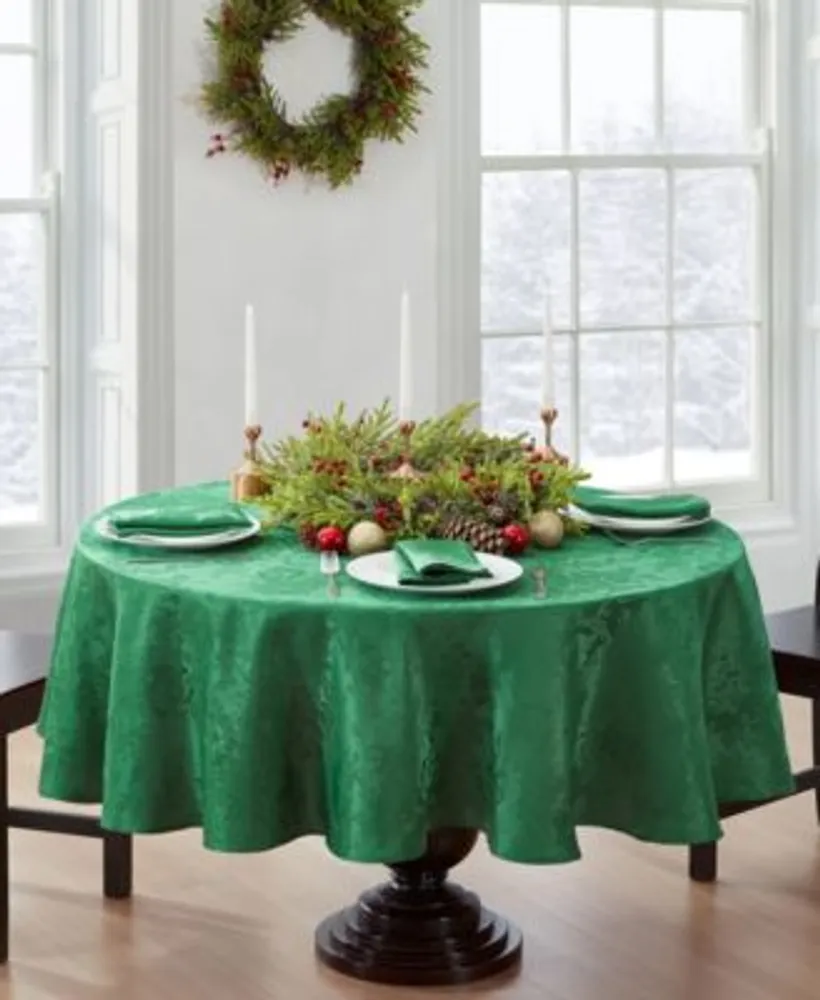 Elrene Poinsettia Elegance Damask Collection