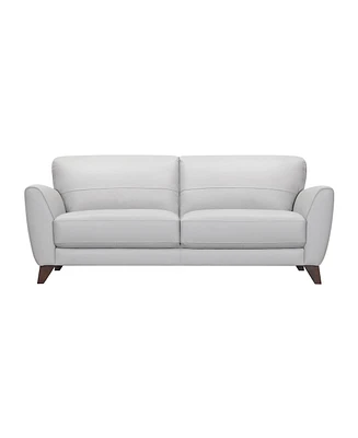 Jedd 82" Genuine Leather with Wood Legs in Contemporary Sofa