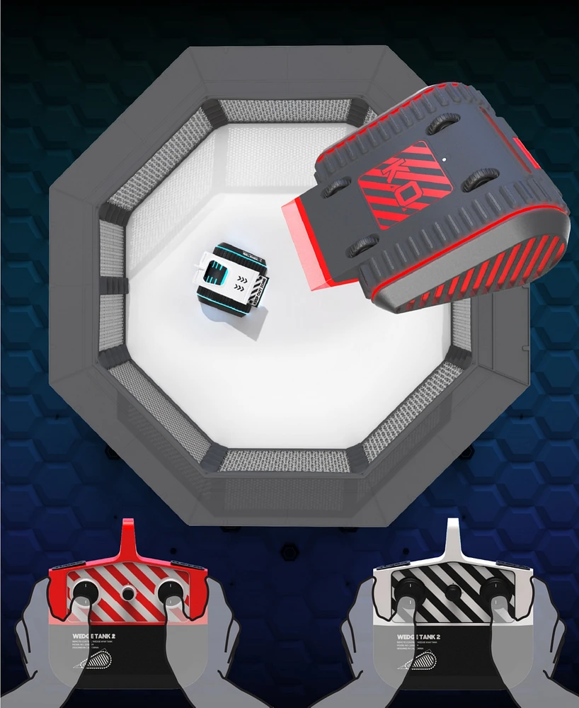 Sharper Image Battle Tracks Knockout Remote Control Flip Ramp Space Tank Wars Toys