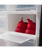 Iris 6 Pack Wide Front Entry Stackable Shoe Box