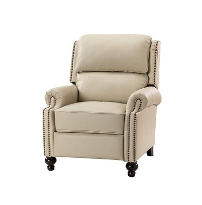 Franco Genuine Leather Manual Recliner