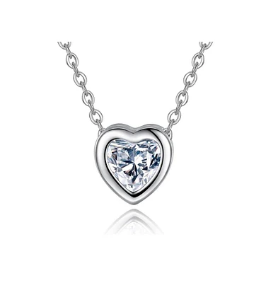Heart Necklace with Cubic Zirconia Crystal
