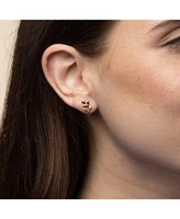 Sterling Silver 18k Gold Plated Olivia Leaf Stud Earrings