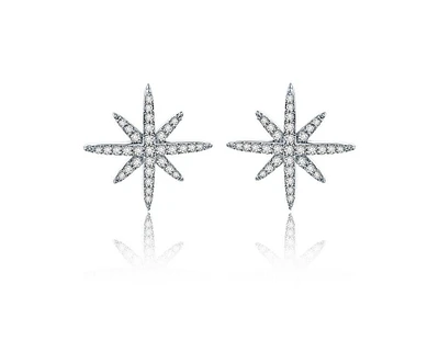 Star Stud Earrings Cubic Zirconia