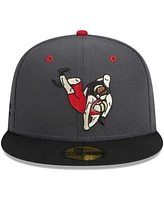 Men's New Era Gray Cedar Rapids Kernels Theme Nights Cedar Rapids Mat Grapplers 59FIFTY Fitted Hat