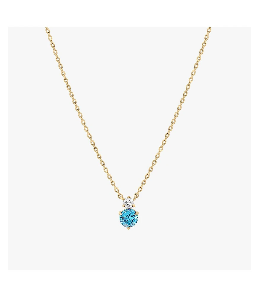 Deux Birthstone Necklace