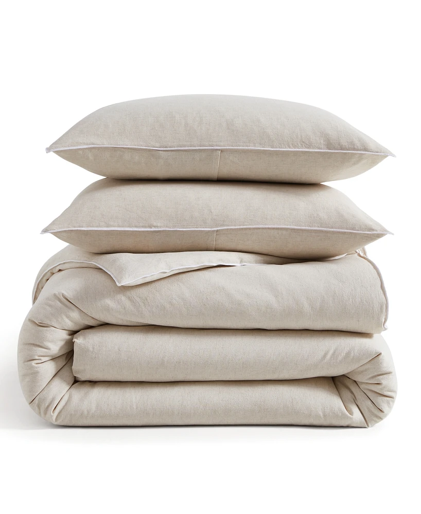 Dkny Pure Washed Linen 3 -Piece Duvet Cover Set, King