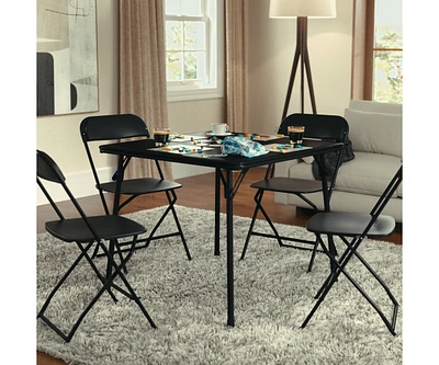 Foldable Card Table With Vinyl Top - Game Portable
