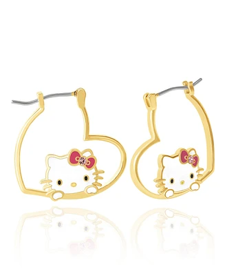 Sanrio Hello Kitty Heart Hoop Earrings
