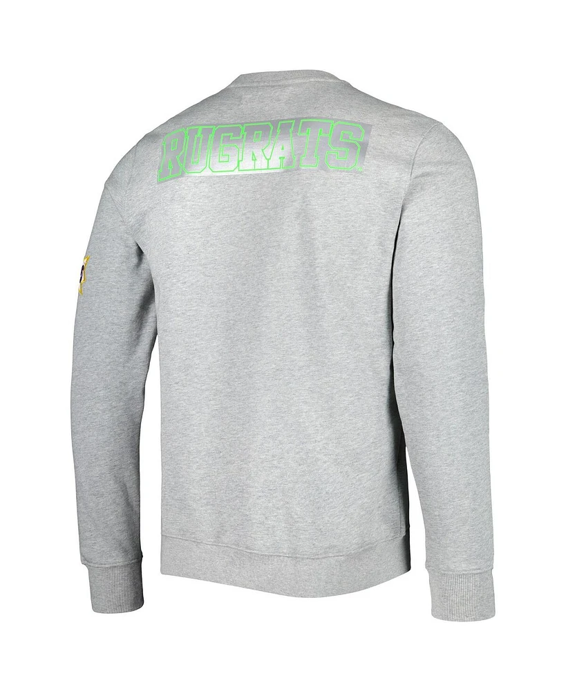 Men's and Women's Freeze Max Heather Gray Rugrats Chuckie Runaway Football Pullover Sweatshirt